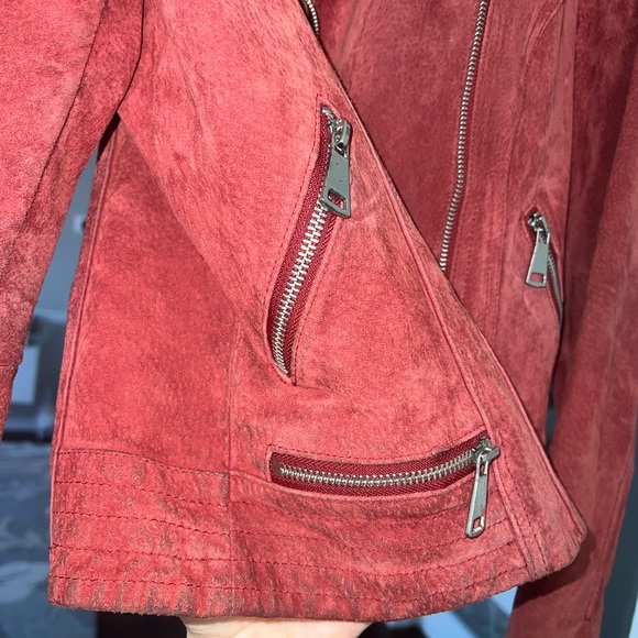 Vero Moda Used Red suede leather jacket - Picture 8 of 11